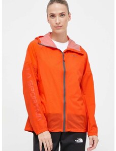 Vodoodporna jakna LA Sportiva Pocketshell ženska, oranžna barva