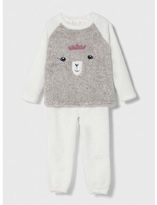 Otroška pižama zippy bela barva