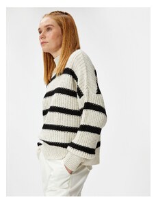 Koton pleten pulover pol turtleneck kašmir teksturiran