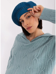 Fashionhunters Navy beret with cashmere