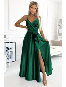 Numoco Ženska večerna obleka Juliet temno zelena