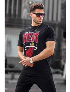 Madmext Black Printed Men's Regular Fit T-Shirt 5812