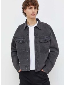 Jeans jakna G-Star Raw moška, siva barva