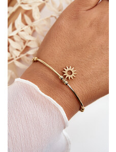 Kesi Women's slip-on steel sun bracelet, gold