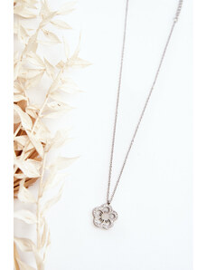 Kesi Women's silver chain with flower