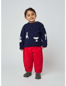 Otroške bombažne hlače Bobo Choses rdeča barva