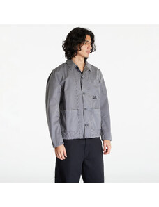 C.P. Company Military Twill Emerized Workwear Shirt Excalibur Grey