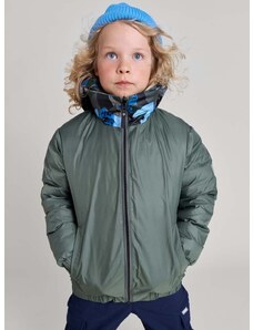 Otroška dvostranska jakna Reima Finnoo zelena barva