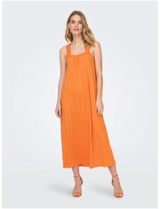 Only Oranžna ženska obleka SAMO maj - dame