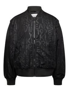 Calvin Klein Jeans Prehodna jakna siva / črna