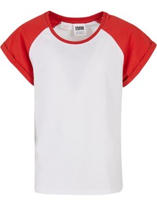 Urban Classics Kids Girls' contrasting raglan t-shirt white/large