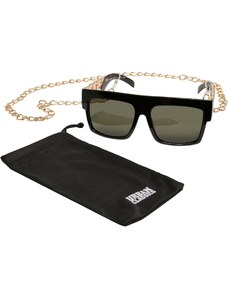 Urban Classics Accessoires Zakynthos Sunglasses with Chain - Black