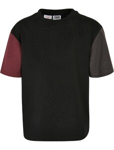 Urban Classics Kids Boys' Organic Oversized T-Shirt Colorblock Black