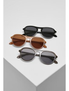 Urban Classics Accessoires Sunglasses Kalimantan 3-Pack Brown/Grey/Black
