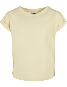 Urban Classics Kids Girls' Organic Extended Shoulder T-Shirt - Soft Yellow