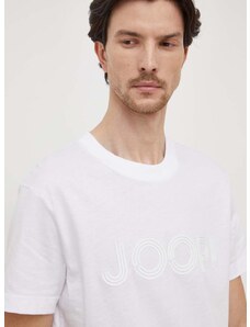 Bombažna kratka majica Joop! moški, bela barva