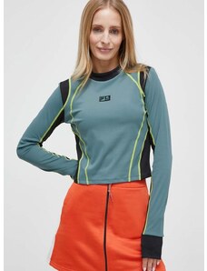 Majica z dolgimi rokavi Fila VR46 ženska, zelena barva