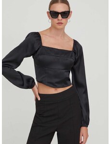 Majica Hollister Co. ženska, črna barva
