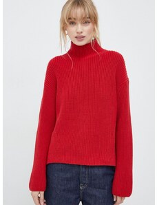 Bombažen pulover Marc O'Polo rdeča barva