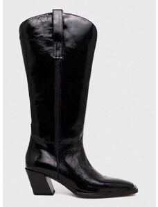 Usnjeni elegantni škornji Vagabond Shoemakers ALINA ženski, črna barva, 5321.060.20