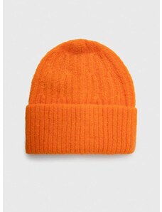 Kapa s primesjo volne American Vintage oranžna barva