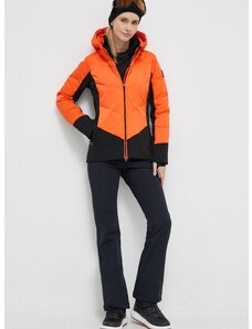 Smučarska jakna s puhom Descente Abel oranžna barva