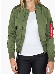 Bomber jakna Alpha Industries MA-1 TT 141041 01 ženska, zelena barva