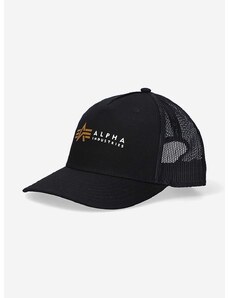 Kapa s šiltom Alpha Industries Trucker Cap črna barva