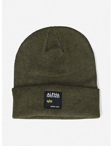 Kapa Alpha Industries Label Beanie zelena barva