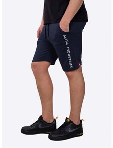Kratke hlače Alpha Industries Al Sweat moške, mornarsko modra barva