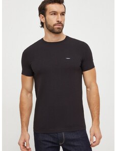 Kratka majica Calvin Klein moški, črna barva