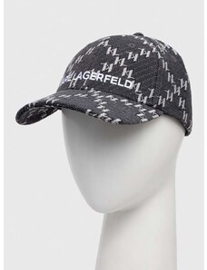 Kapa s šiltom Karl Lagerfeld siva barva