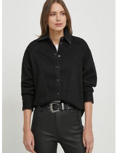 Jeans srajca Pepe Jeans ženska, črna barva