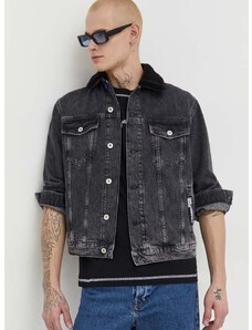 Jeans jakna Karl Lagerfeld Jeans moška, črna barva