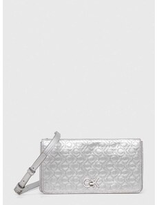 Torbica Calvin Klein srebrna barva