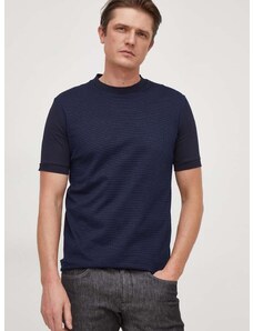 Kratka majica BOSS moški, mornarsko modra barva