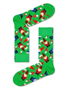 Nogavice Happy Socks Christmas Gnome Sock zelena barva
