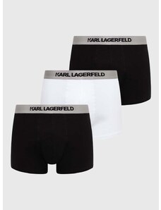 Boksarice Karl Lagerfeld 3-pack moški, črna barva