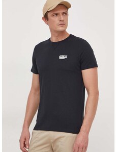 Bombažna kratka majica Pepe Jeans CHASE moška, črna barva