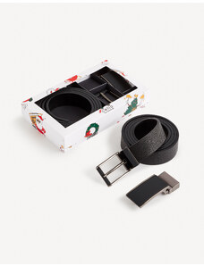 Celio Leather belt in gift box - Men's