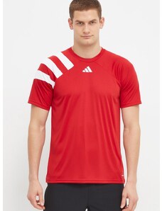 Kratka majica za vadbo adidas Performance Fortore 23 rdeča barva