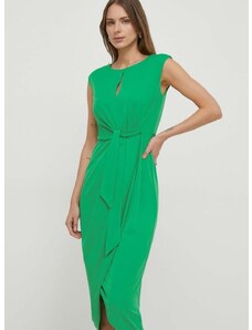 Obleka Lauren Ralph Lauren zelena barva