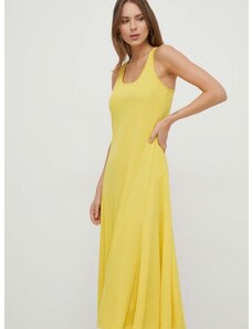 Obleka Lauren Ralph Lauren rumena barva