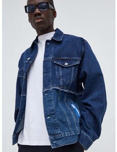 Jeans jakna Karl Lagerfeld Jeans moška, mornarsko modra barva