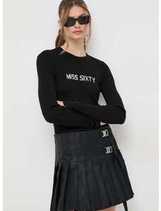 Volnen pulover Miss Sixty ženski, črna barva