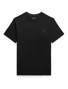Otroška bombažna kratka majica Polo Ralph Lauren črna barva
