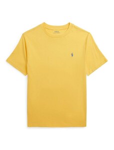 Otroška bombažna kratka majica Polo Ralph Lauren rumena barva