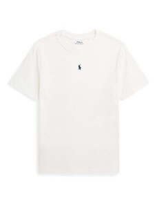 Otroška bombažna kratka majica Polo Ralph Lauren bela barva