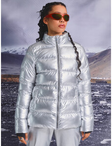GATE Ženska zimska jakna s kovinskim videzom