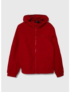 Otroška jakna Tommy Hilfiger rdeča barva
